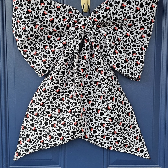 Other - Leopard Print Bow with Red Accents